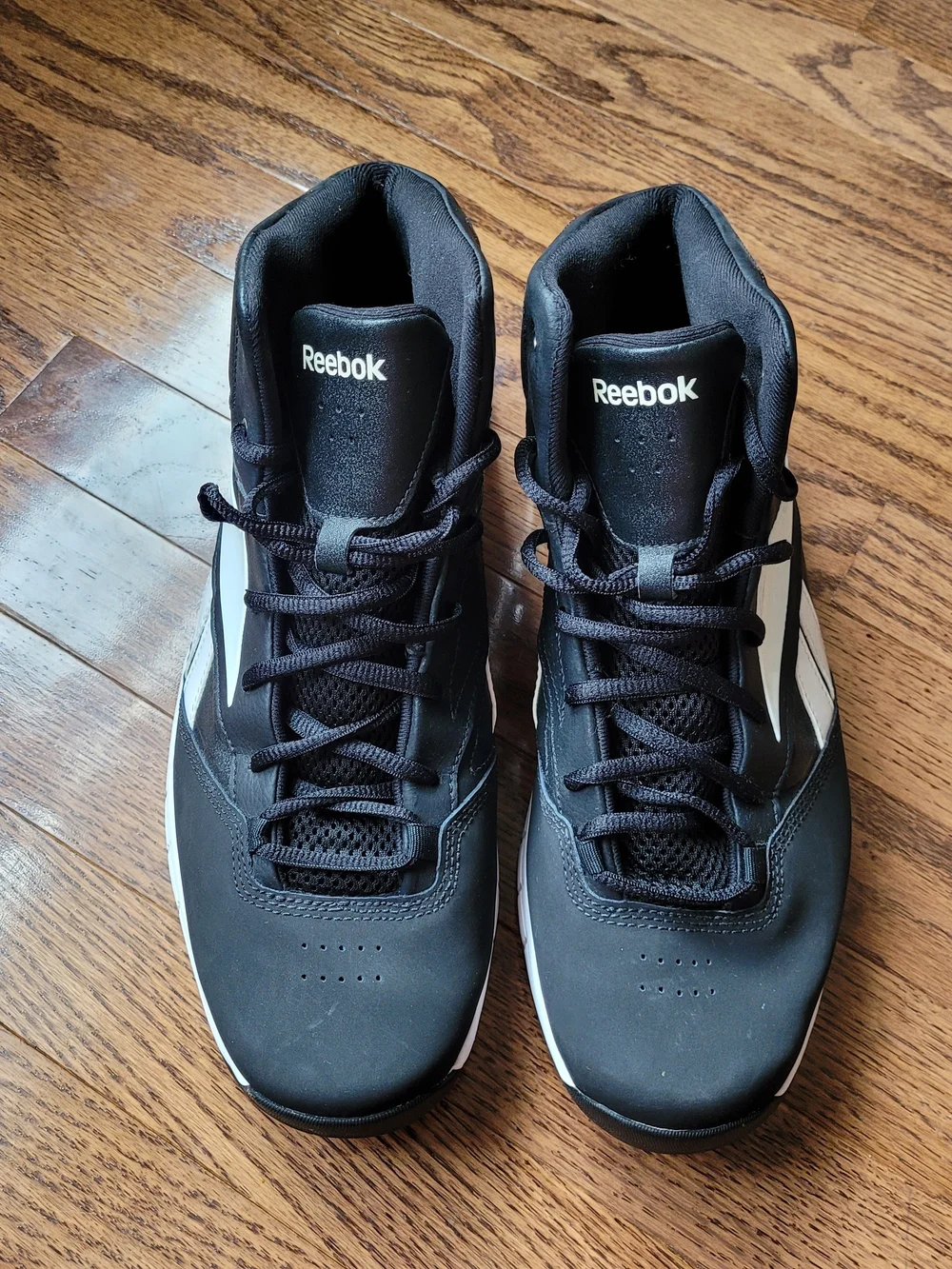 Reebok Black and White Men's High-Top Athletic Shoes